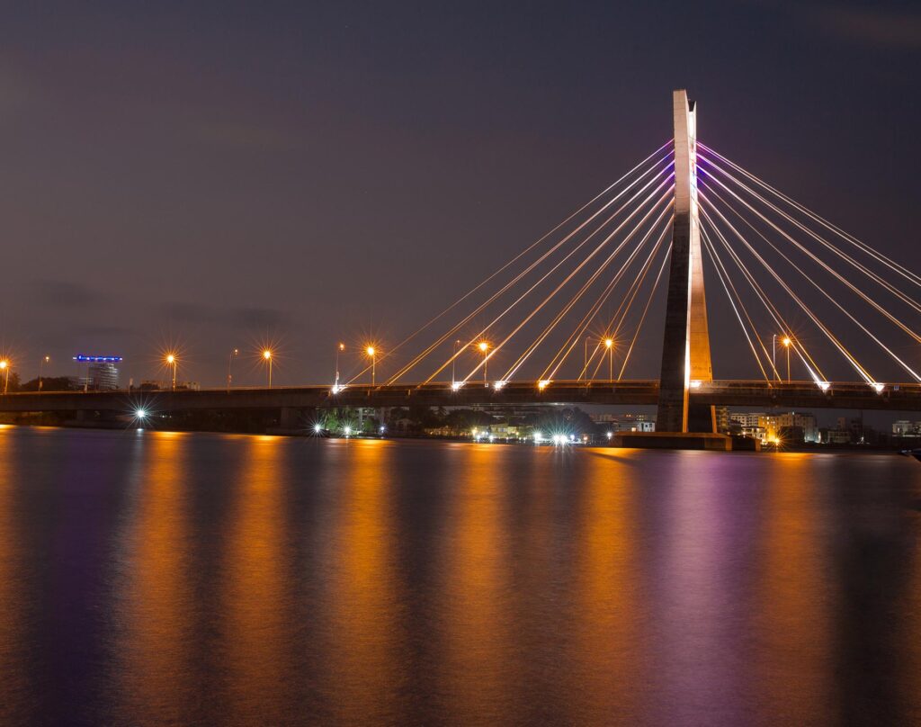 night view of third mainland bridge